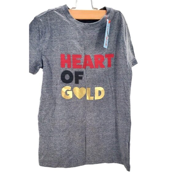 CAT & JACK Shirt Girls HEART OF GOLD T-Shirt Lightweight Classic Graphic Top - Picture 4 of 4